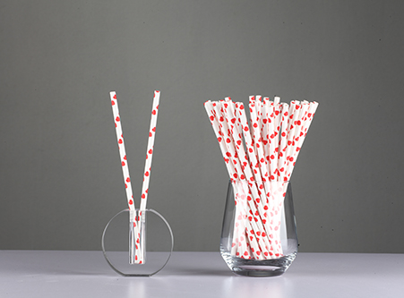 Wholesale Straws Paper with Red Love Biodegradable