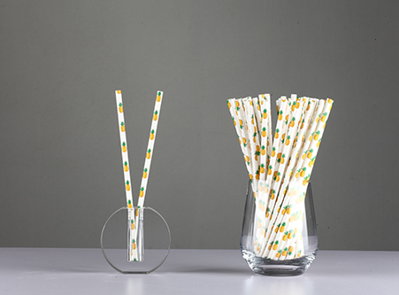 Custom Drinking Straws with Pineapple pattern