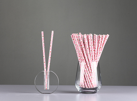 Drinking Paper Straws with Flower Manufacturer China