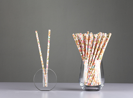 Cheap Paper Straws with Flower Biodegradable