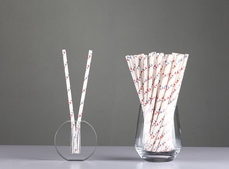 High Quality Paper Straws Colored Flag for Home