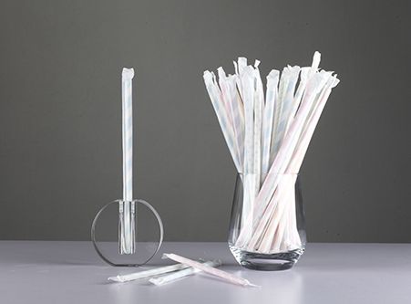 Single Paper Package Stripe Paper Straws Wholesale