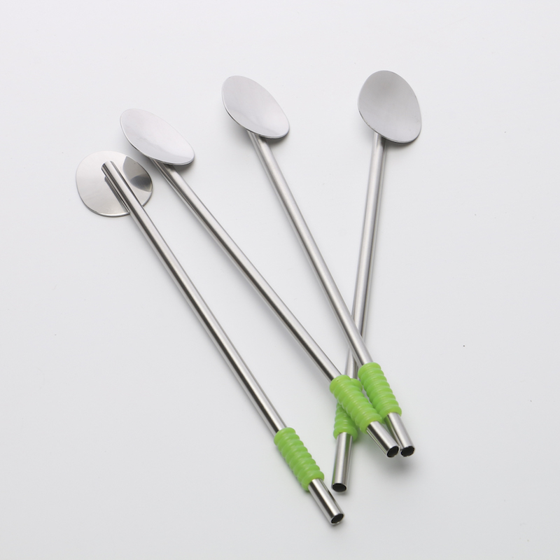 High Quality  Stainless Steel Spoon Straws Wholesaler