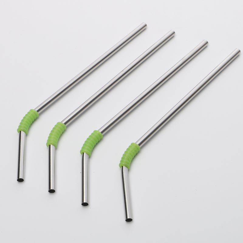 Biodegradable Reusable Bent Stainless Steel  Straws