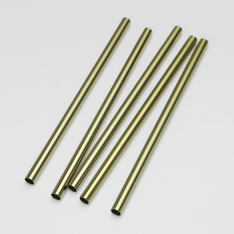 Champagne Gold Biodegradable Metal Straws