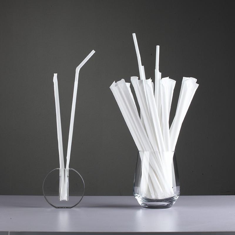 Export White Individual Wrapped Flexible Straws