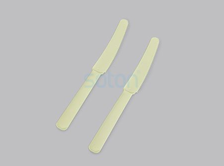 Cornstarch Fork Spoon and Knife Yellow Supplier China