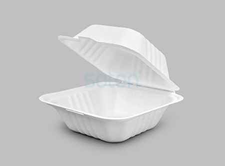 Sale Sugarcane Bagasse Hamburger with Lid Company