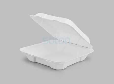 Clamshell Biodegradable Meal Box with Lid Factory China