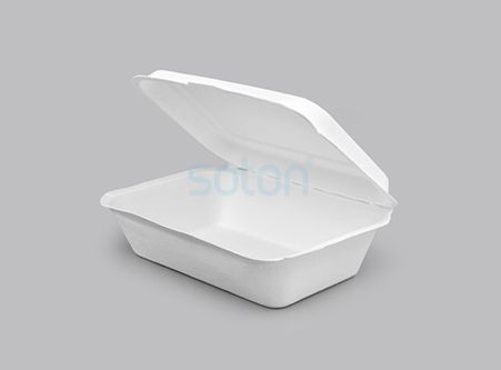 Sugarcane Clamshell Meal Box for Restaurant Home