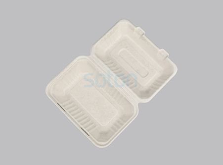 Biodegradable Wheat Straw  Clamshell Lunch Box