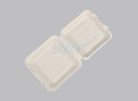 Biodegradable Disposable Wheat Straw Meal Box Clamshell