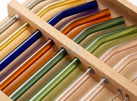 Wholesale Cheap Reusable Transparent Straws Colorful
