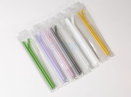 Custom Biodegradable Reusable Glass Straws