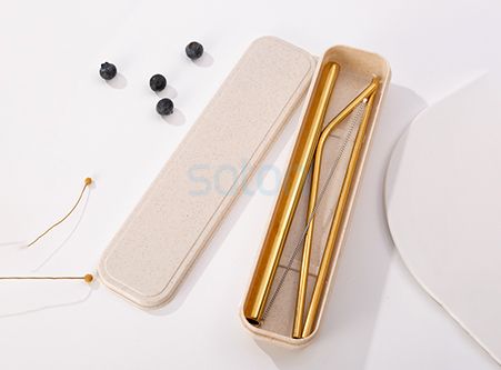 Cool Drinking Straws Stainless Steel Set for Sale