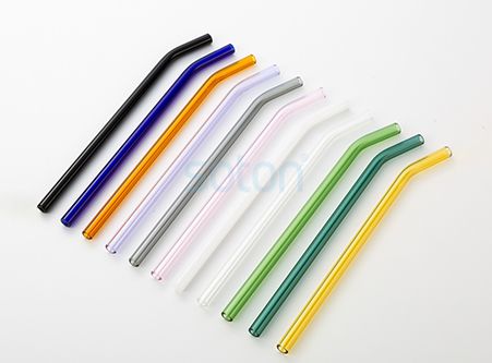 High Quality Reusable Bent Glass Straws for Sale