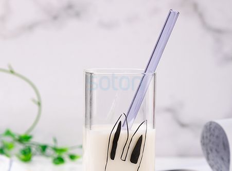 Colorful Straight Glass Straws Factory Custom