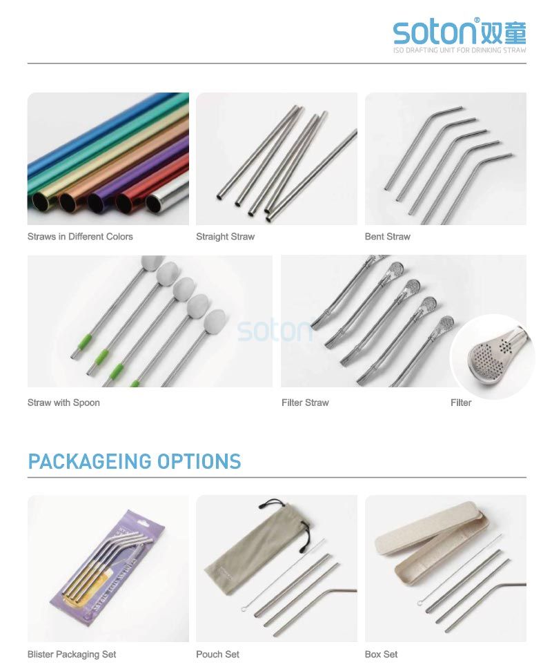 Manufacture Eco Glass Straws with Box