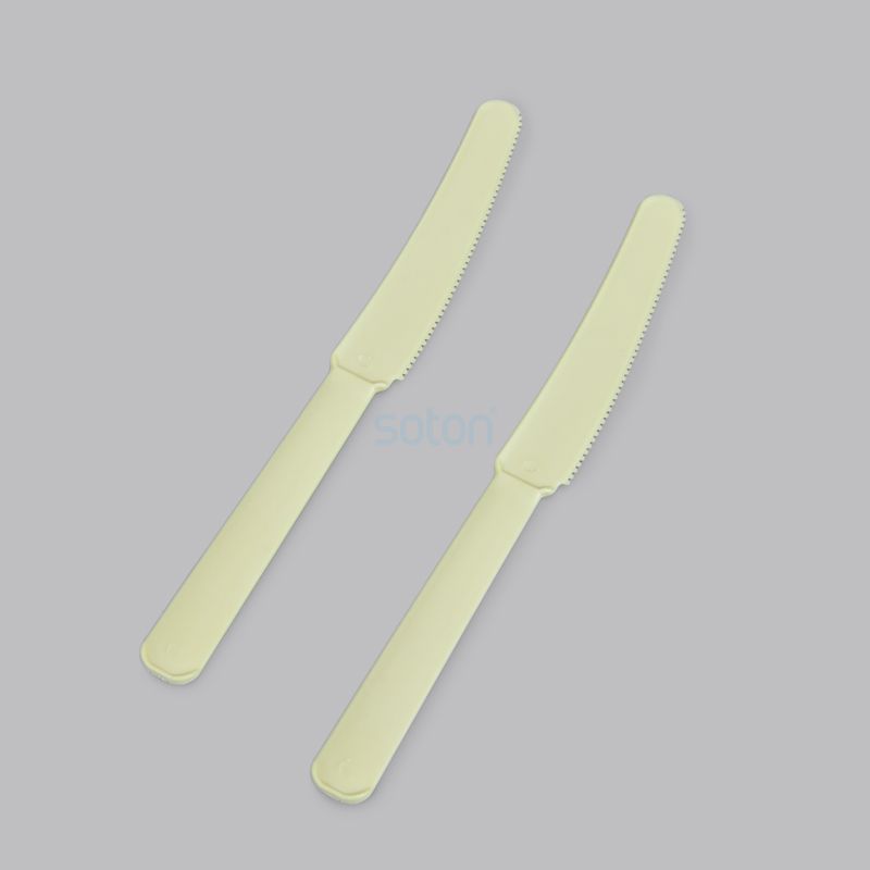 Cornstarch Fork Spoon and Knife Yellow Supplier China