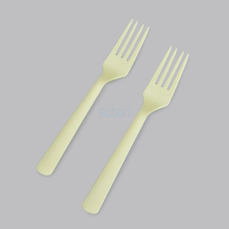 Cornstarch Fork Spoon and Knife Yellow Supplier China