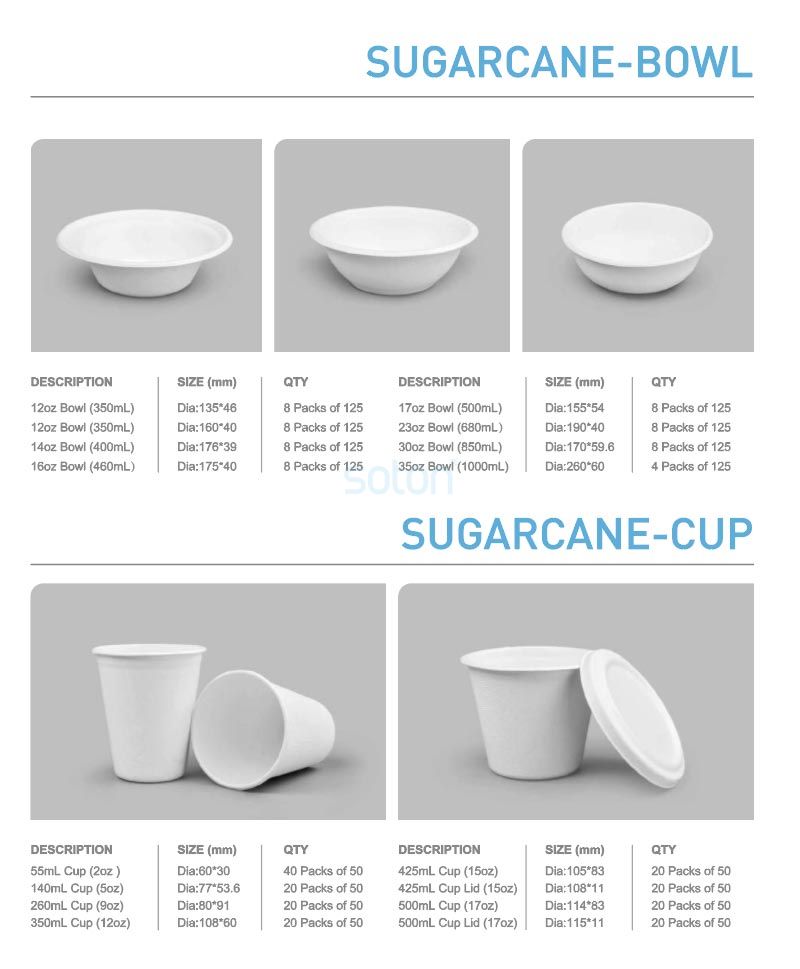 High Quality Bagasse PLA Sugarcane Cup