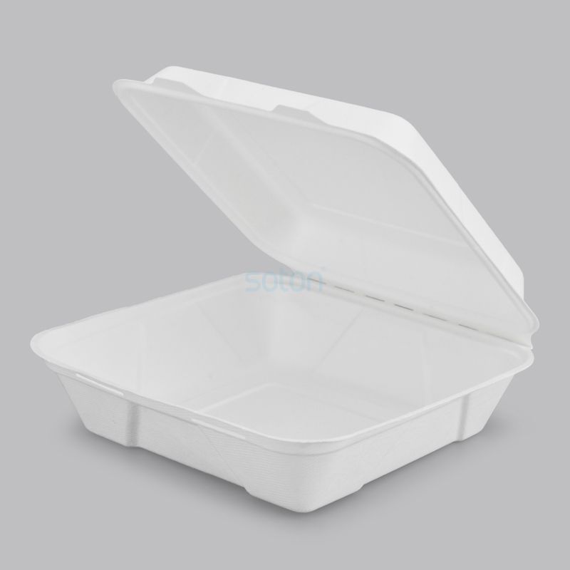 Manufacture Biodegradable White Clamshell Meal Box China