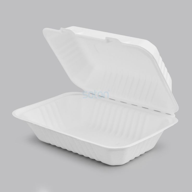 Export Eco Friendly Sugarcane Bagasse Box Clamshell