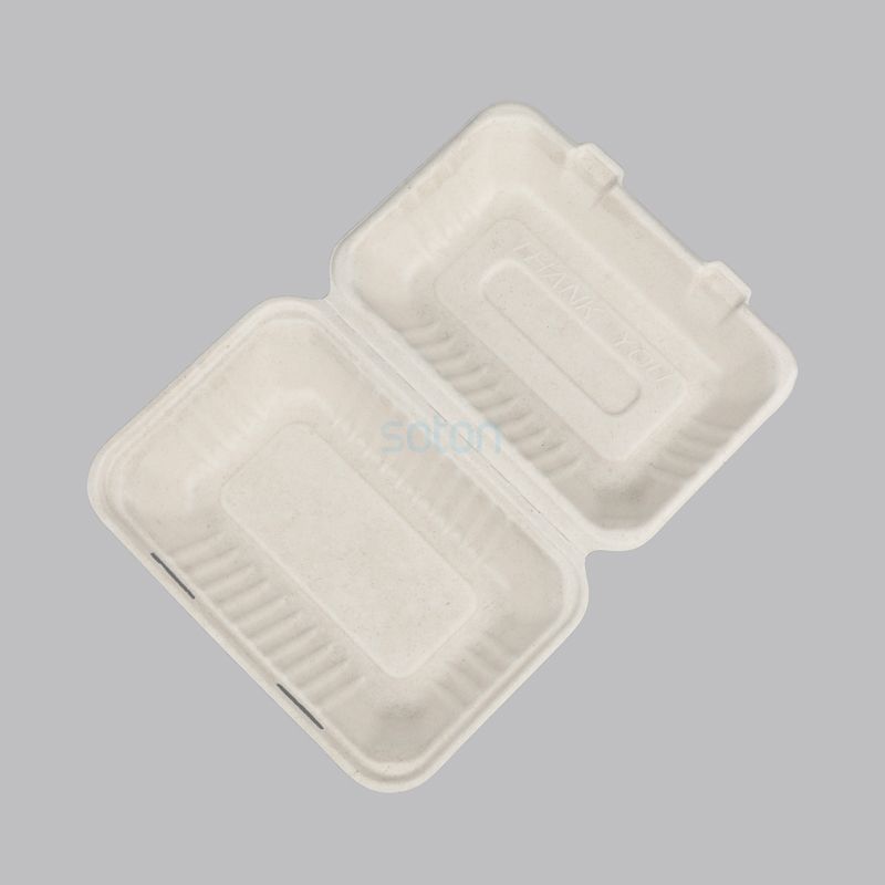 Biodegradable Wheat Straw  Clamshell Lunch Box