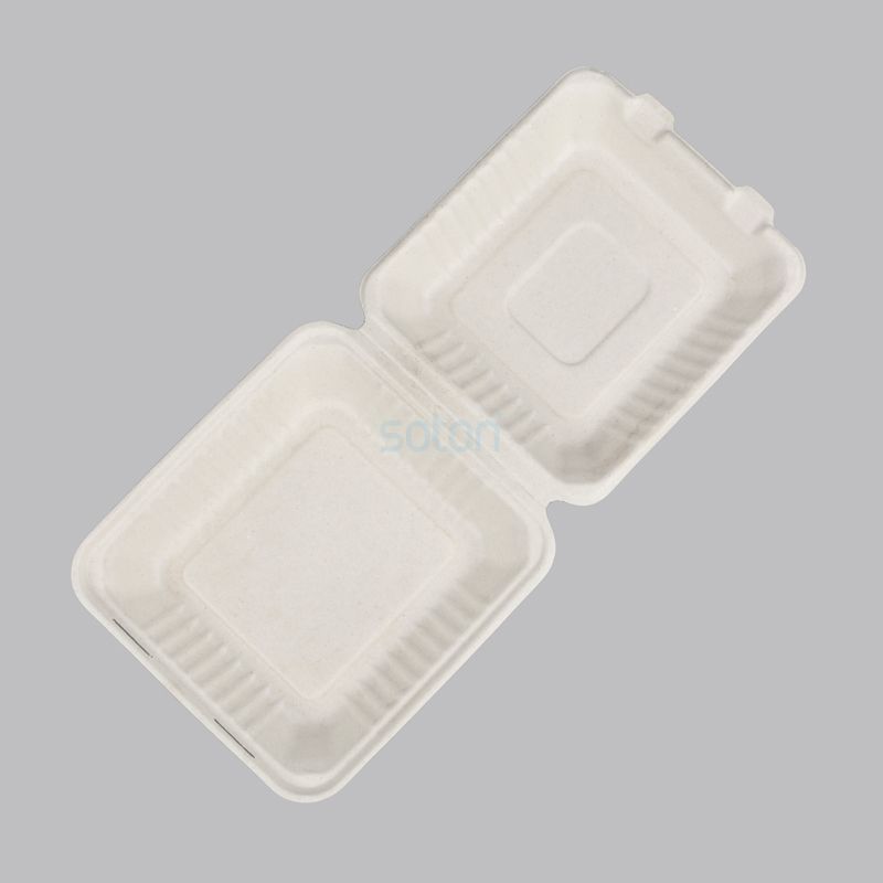 Biodegradable Wheat Straw  Clamshell Lunch Box