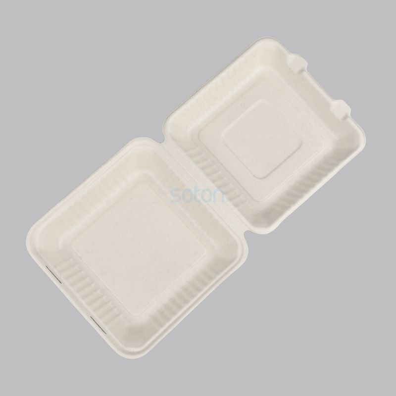 Biodegradable Wheat Straw  Clamshell Lunch Box