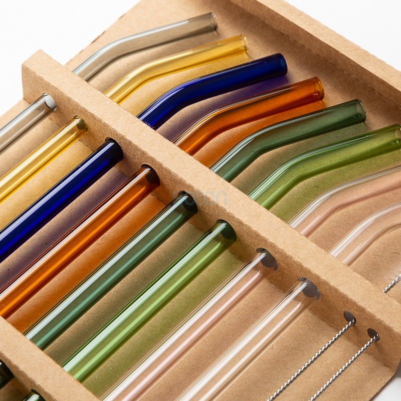 Wholesale Cheap Reusable Transparent Straws Colorful