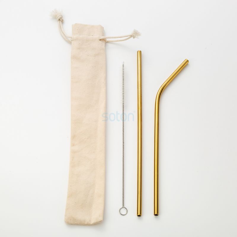 Eco Biodegradable Reusable Straws Set Custom