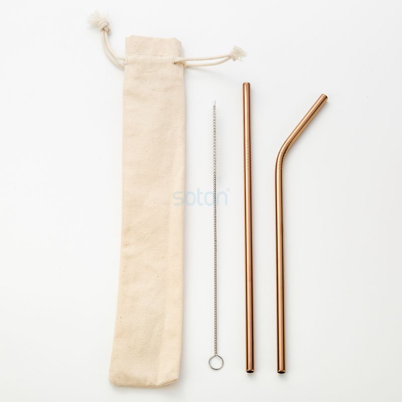 Eco Biodegradable Reusable Straws Set Custom