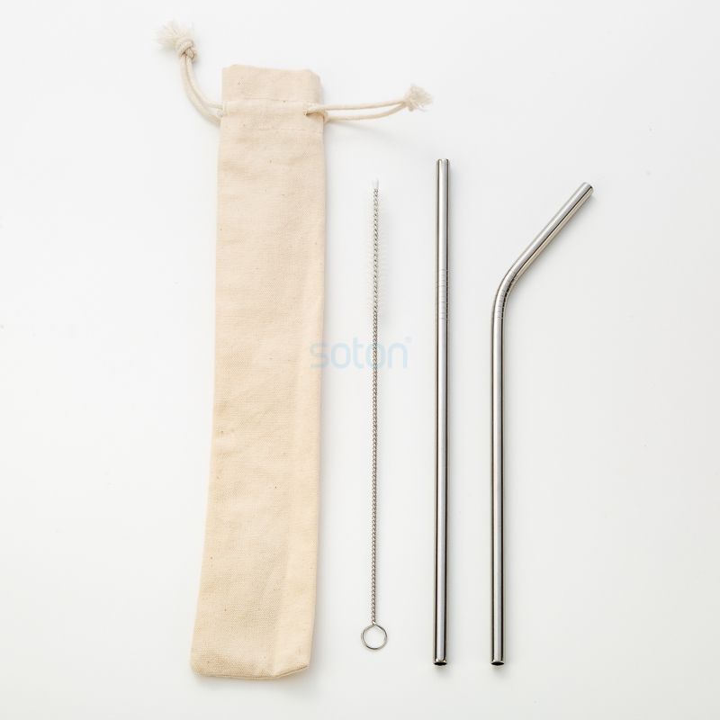 Eco Biodegradable Reusable Straws Set Custom