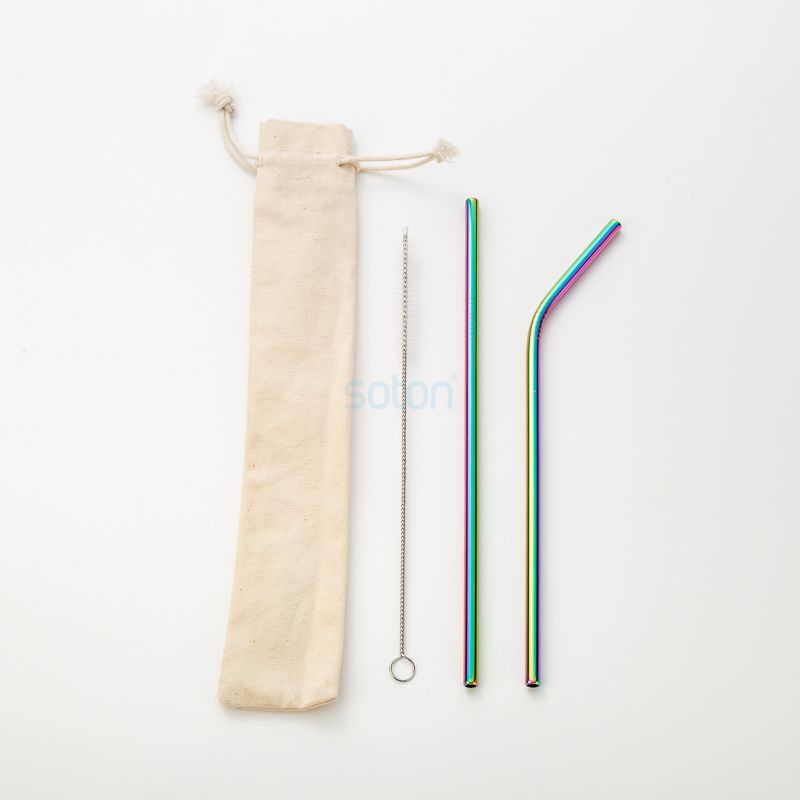 Eco Biodegradable Reusable Straws Set Custom