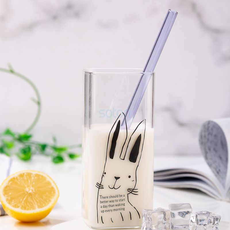 Colorful Straight Glass Straws Factory Custom