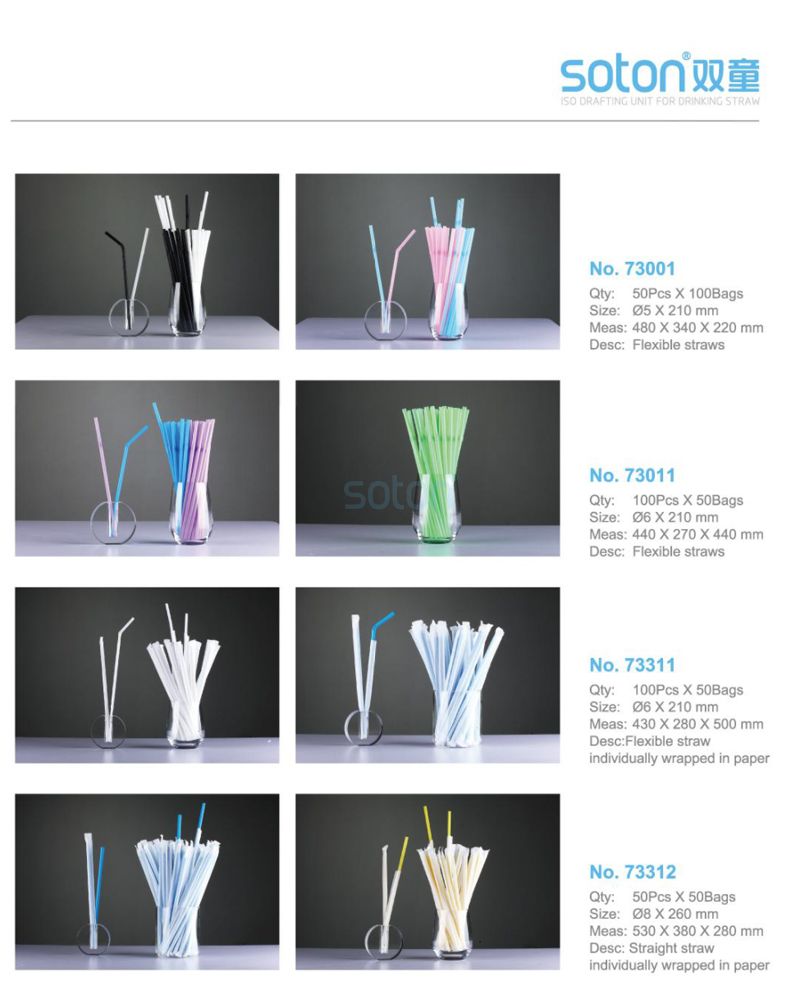 Bio PLA Drinking Straws Disposable Straight Straws