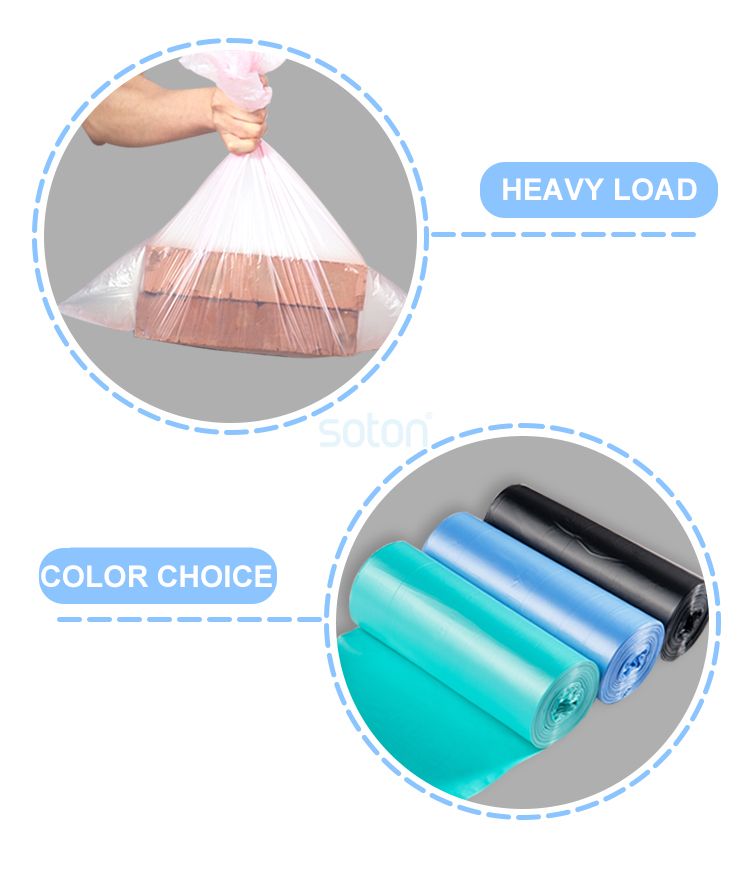 HDPE Plastic Colored Universal Use Garbage Bags