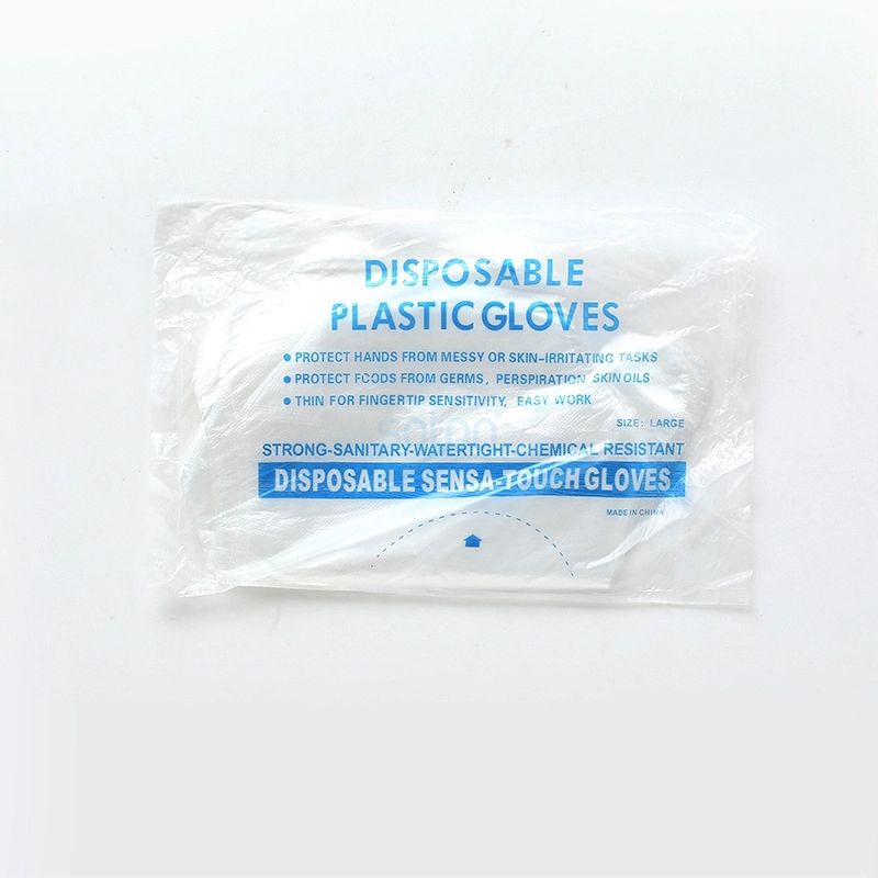 Disposable plastic transparent PE gloves