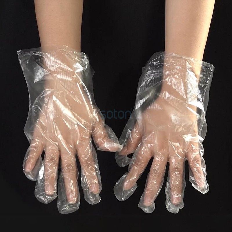 Disposable plastic transparent PE gloves