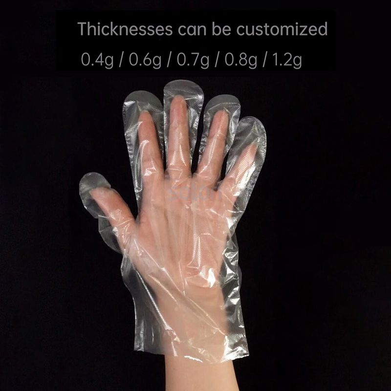 Disposable plastic transparent PE gloves