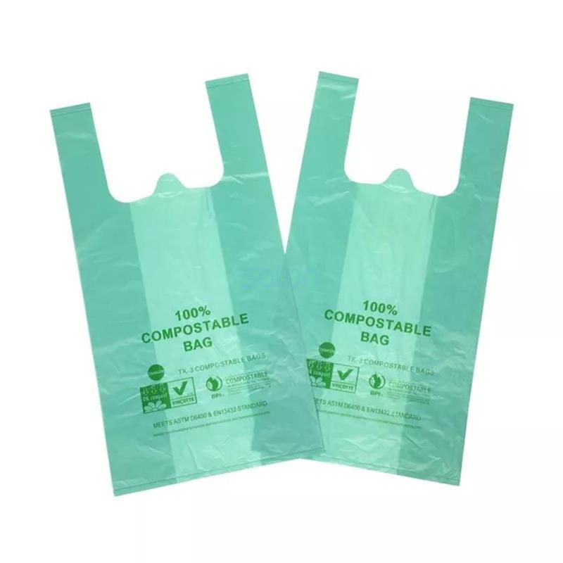 Biodegradable Eco Friendly Supermarket T Shirt Bags